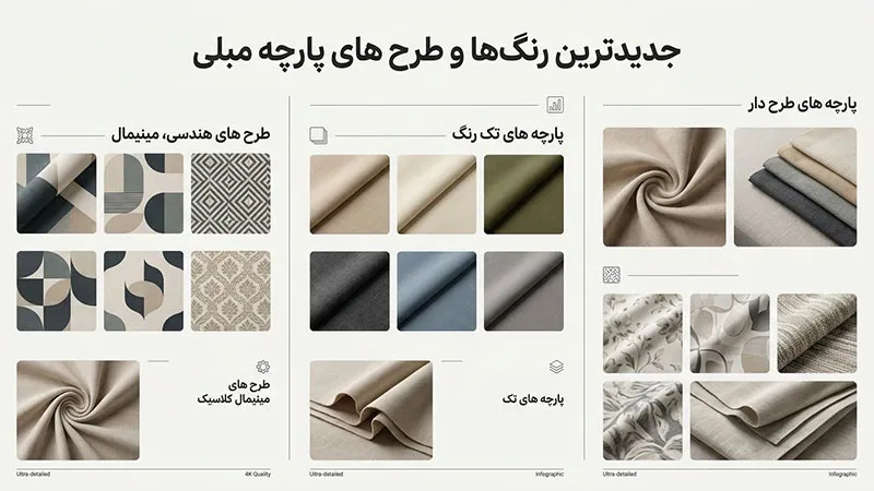 جدیدترین طرح های پارچه مبلی